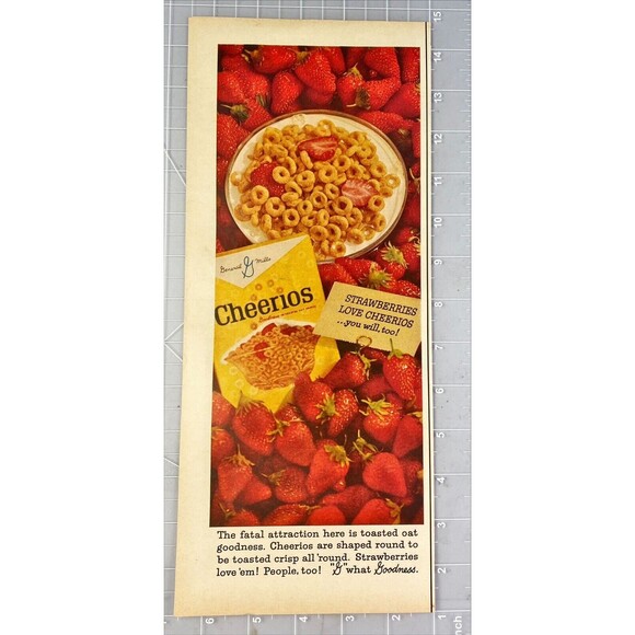 General Mills Cheerios "G" "What Goodness" Vintage Print Ad 1963 - Picture 2 of 3